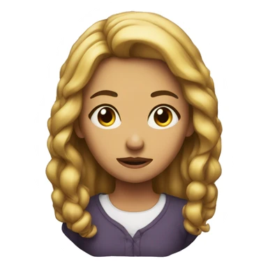 A girl with contempt sticker