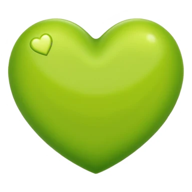lime green heart sticker