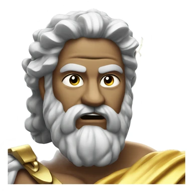 Zeus greek god with lightning bolt sticker