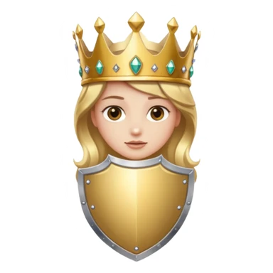 Create a Shield / Crown that represents confidence a brave and proud facial expression sticker