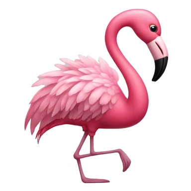 Pink flamingo wearing a tutu sticker