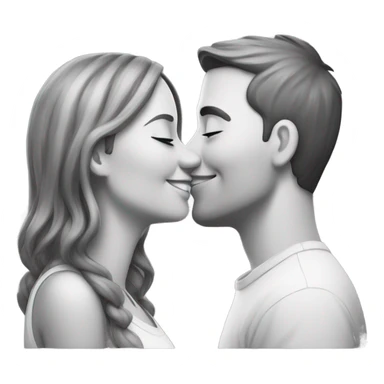 girlfriend kissing her boyfriend sticker