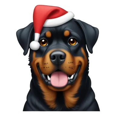 Rottweiler wearing Christmas jumper  sticker