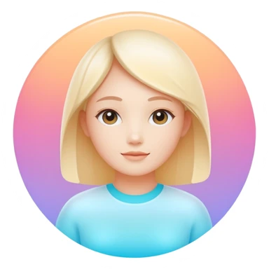 minimal abstract avatar for AI assistant,
soft rounded shape,
no human face,
friendly presence without personality bias,
neutral pastel gradient,
modern wellness AI aesthetic,
transparent background,
vector illustration
 sticker