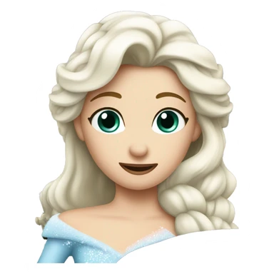 La reine des neiges en train de conduire une voiture sticker