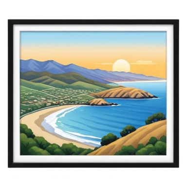 Central coast of California valley sticker