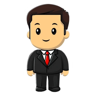 Professional diplomat in formal attire at international meeting sticker