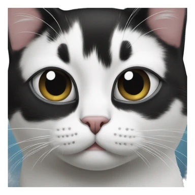 Black and white cat saying nevermind sticker