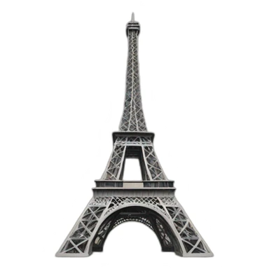 eiffel tower with face sticker