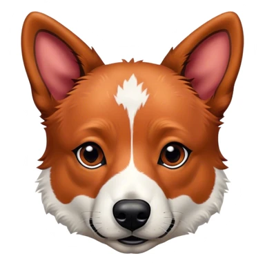 Red heeler dog face sticker
