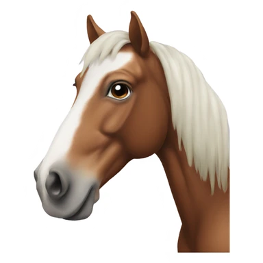 Horse with clown wig and nose  sticker