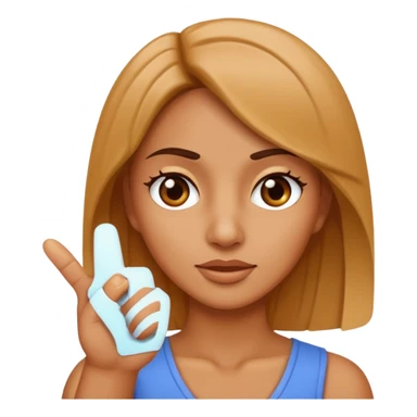 Female shaking finger saying no sticker