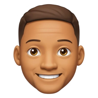 will smith with no beard 2d emoji sticker