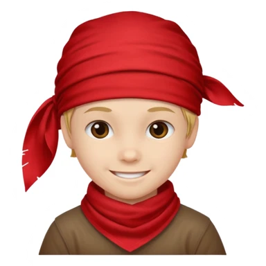 kid with wearing red bandana sticker