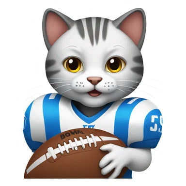 Cat playing football sticker