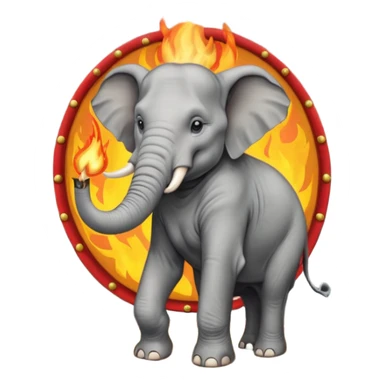 elephant  vintage-circus-performer-spitting-fire sticker