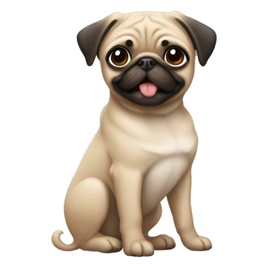 Pug girl sticker