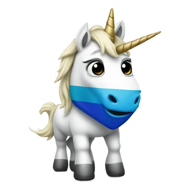 unicorn with estonian flag sticker