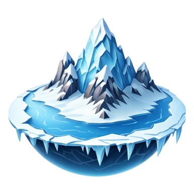 Ice Planet – frozen surface, icy mountains, blizzards sticker