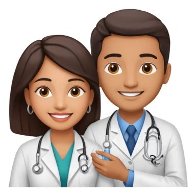 doctor makes a vaccine to woman
 sticker