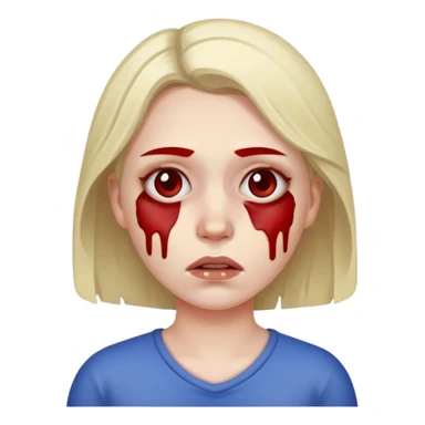 Injured woman  sticker