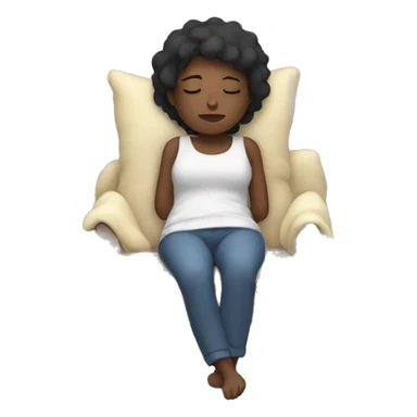 girl sleep after work  sticker