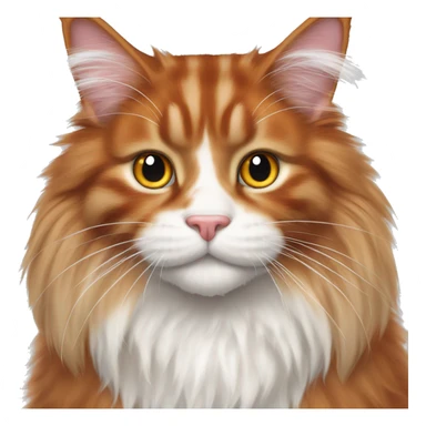 red Maine Coon with white fur on its paws sticker