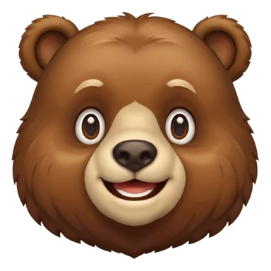 Bear smiling sticker