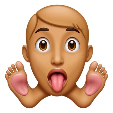 Very long toung with feet  sticker