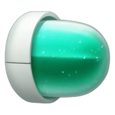 teal medicine capsule, sparkles and texture sticker