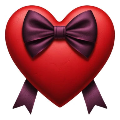 heart with a velvet bow, goth sticker