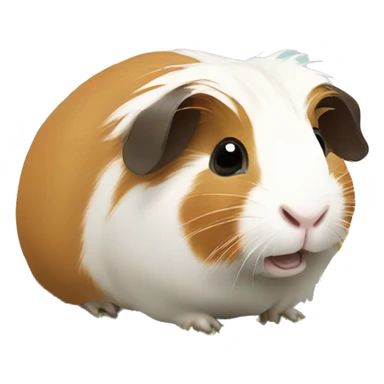Guinea pig eating grass sticker