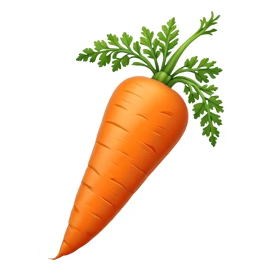 Create a carrot with a bend and a curve  sticker