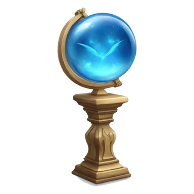 blue sphere orb intuition magical wings dreams sticker