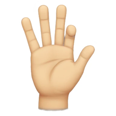 hand with four fingers clenched around the thumb sticker