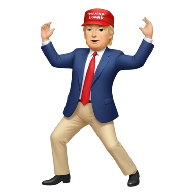 Donald Trump MAGA hat crazy dance sticker