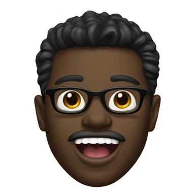 Guy wearing all black designer gucci mouth open sticker