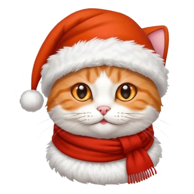 Un  gato con ropa navideña sticker