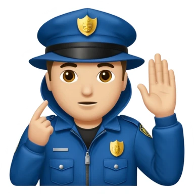 Peux tu me faire un policier gangster avec une cagoule qui fait des doigts d’honneur  sticker