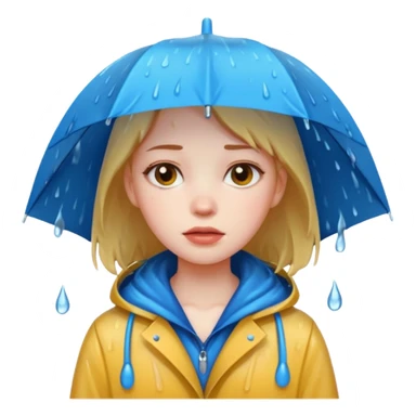 Uborka eső rá esik a lányra sticker