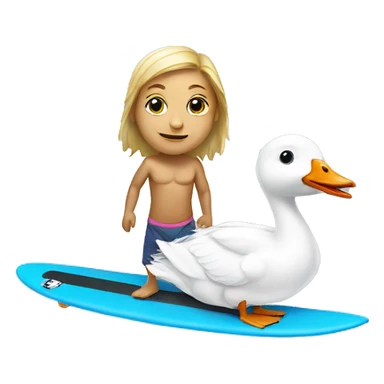 white geese on a  surfer board sticker