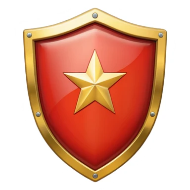 generate a very realistic shield metal with the USSR flag sticker
