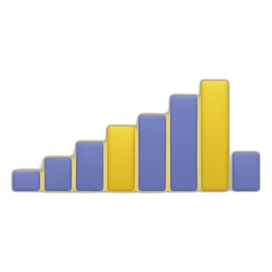 bar chart yellow increasing sticker