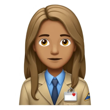 civilian long haired juror with nametag sticker