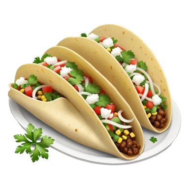 street tacos with diced white onions and cilantro only sticker