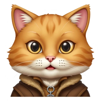 Puss in Boots with big pleading eyes, iconic face sticker