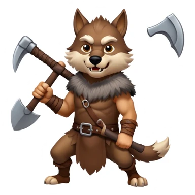 Viking wolf with axe sticker