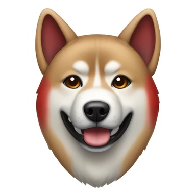 Akita inu striped black and red color sticker