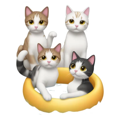 una piscina con gatos sticker