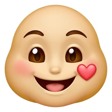 A single emoji that's feeling extreme happiness. Blushing and feeling in love. Grinning and smiling and making a kissy face. Something sweet and perfect to send to someone you love. Not a familiar love something deep and profound. Something unique. sticker